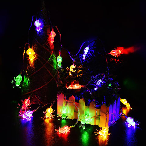 Image of 6½ ft. Halloween Spider String Lights