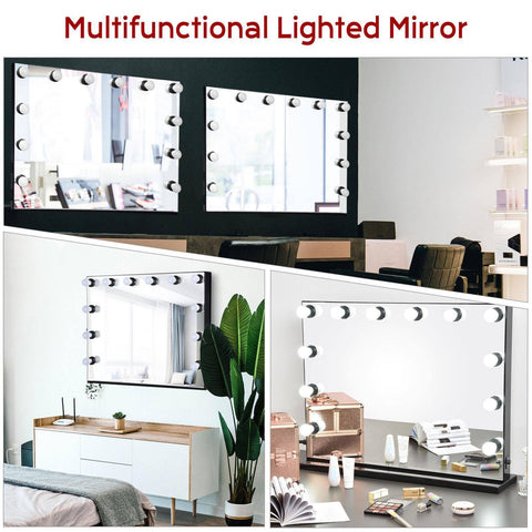 Image of 34x26 inches Tabletop and Wall Mount Hollywood Vanity Mirror
