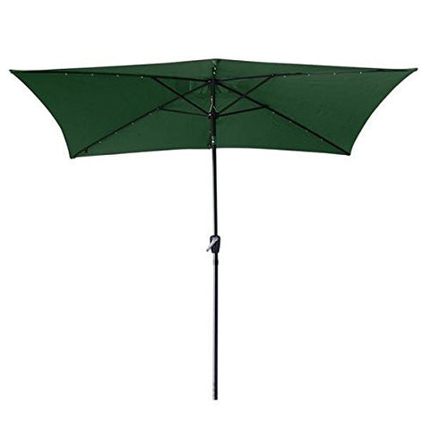 Image of 10'x6.5' Rectangular Patio Umbrella with Lights