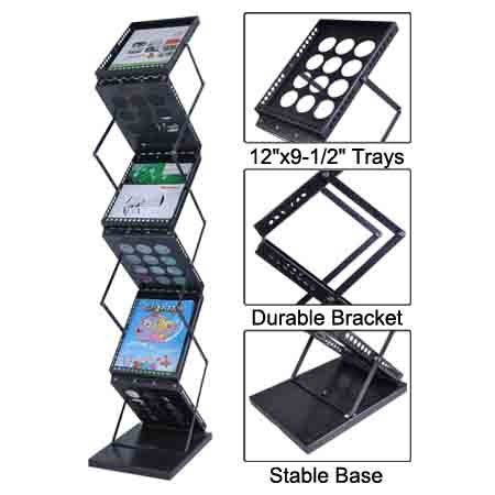 Image of Collapsible Literature Stand Brochure Holder 6 Pocket