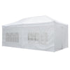 Koval Inc. 10x20 FT Pop Up Canopy Tent with 4 Walls - White