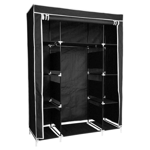 Image of Black Portable Closet - Shoe Organizer