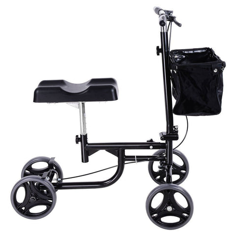 Image of Steerable Knee Scooter, Adult Walker w/ Wheels and Basket