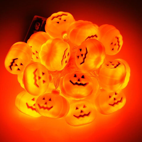 Image of 11 ft. Halloween Pumpkin Lights Decor
