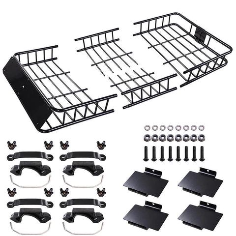 Image of Universal - 64inch Car Rooftop Cargo Basket Carrier with Extension