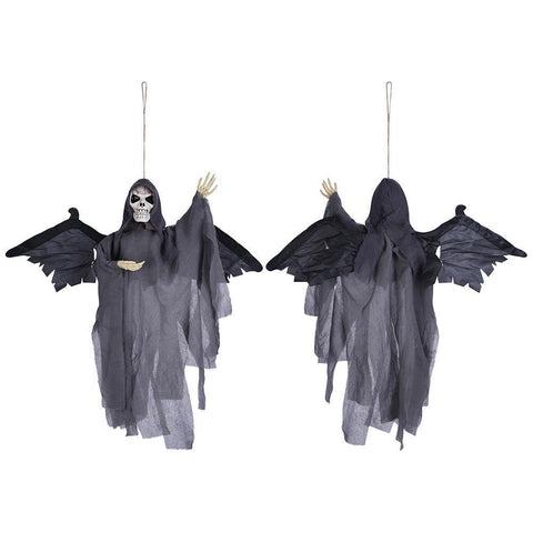 Image of Animated Skeleton Props with Wings Sound Activated Lighted