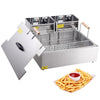 Commercial Dual Electric Counter-top Fat Deep Fryer 20L