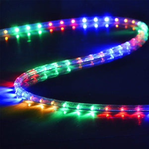 DELight Holiday Lighting LED Rope Light Spool 50ft – Multi Color (RGBY)