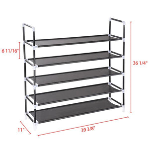 5-Tier Shoe Rack, Holds 20-25 Pairs of Shoes
