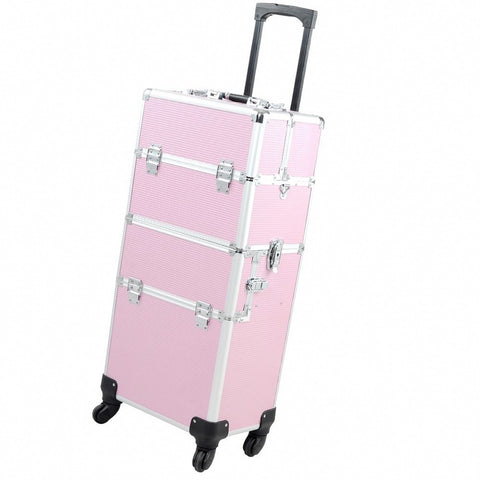 Image of Koval Inc. 4 Wheel 2-in-1 Makeup Train Cosmetic Case