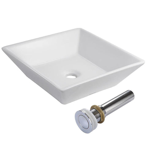 Image of Sunken Vanity Sink with Drain - Square