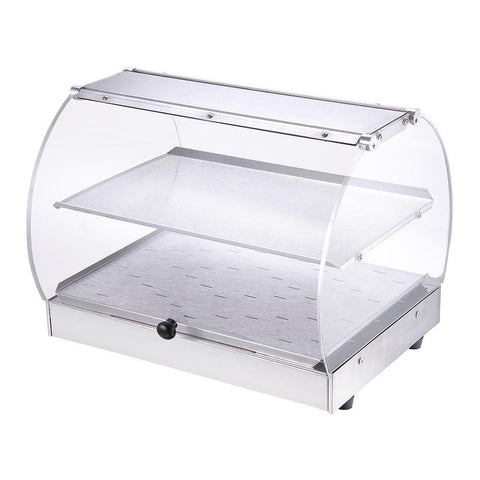 Image of 2 Tiers Food Warmer Commercial Curved Countertop Display Cabinet