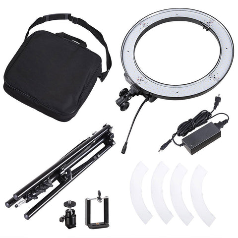 Image of Photography Dimmable Ring Light with Stand, Ball Head, Phone Holder Size Option 13" and 19"