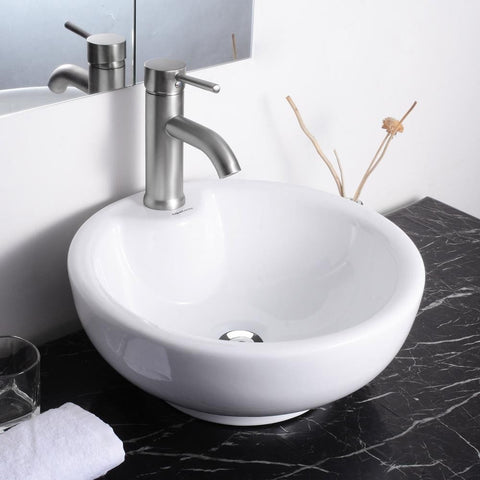 Image of Vanity Sink with Drain - Bowl