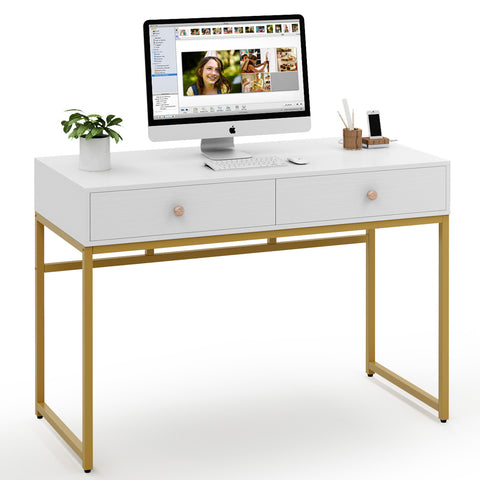Image of Koval Inc. 47 Inch Modern Computer Desk With Two Storage Drawers