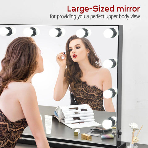 Image of 34x26 inches Tabletop and Wall Mount Hollywood Vanity Mirror