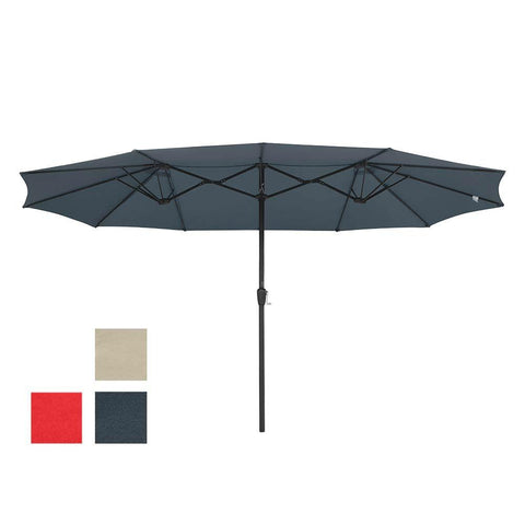 15x9 ft Patio Umbrella Rectangular with Wind Vent