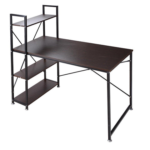 Home Office Desk with 4 Tier Storage Rack