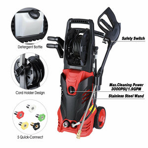3000psi 1.9gpm Electric Pressure Cleaner Washer
