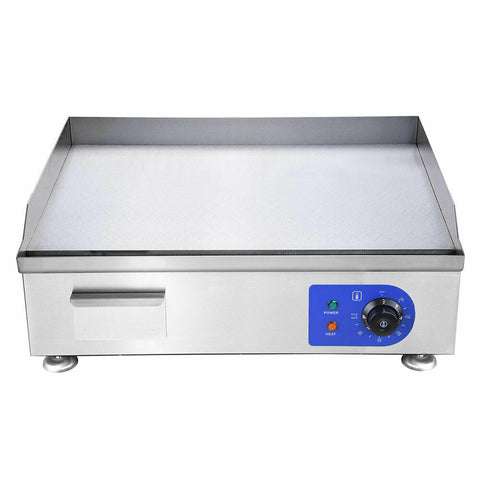 Image of 24" Food Electric Griddle Countertop Grill Commercial - Stainless Steel