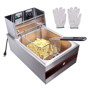 12L or 6L (Liter) Commercial Electric Countertop Dual or Single Deep Fryer