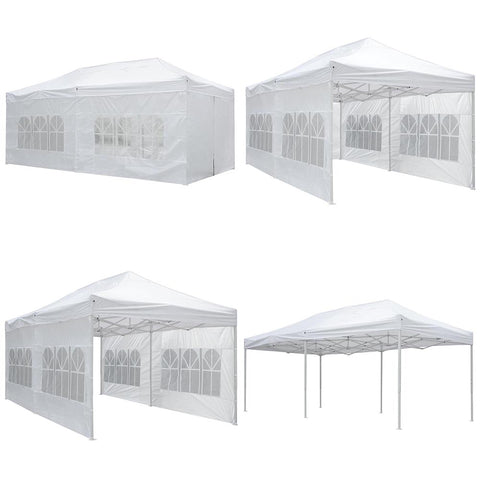 Image of Koval Inc. 10x20 FT Pop Up Canopy Tent with 4 Walls - White