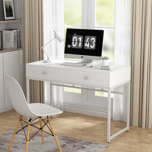 Koval Inc. 47 Inch Modern Computer Desk With Two Storage Drawers