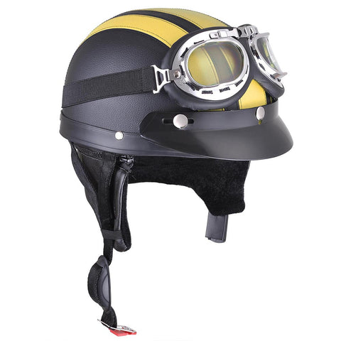 Image of Half Helmet with Goggle & Scarf