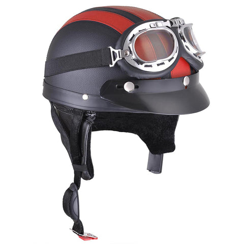 Image of Half Helmet with Goggle & Scarf