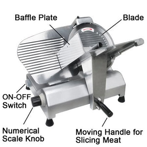 Commercial Grade with 12" Blade Electric Meat Slicer Deli Cutter Butcher Equipment