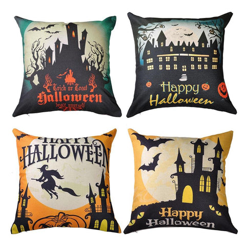 Image of Halloween Throw Pillow Covers (4-Pack)