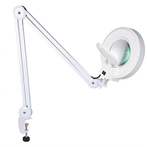 Image of 5” Diopter Clamp-On Illuminated Magnifying Glass Lamp
