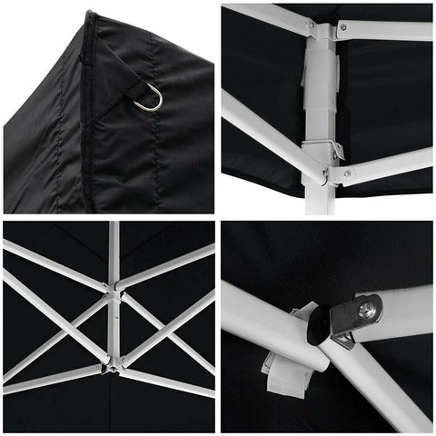 Koval Inc. 10x20 FT Pop Up Canopy Tent with 4 Walls - Black
