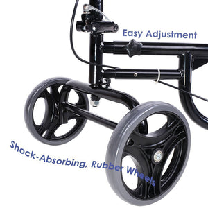 Steerable Knee Scooter, Adult Walker w/ Wheels and Basket