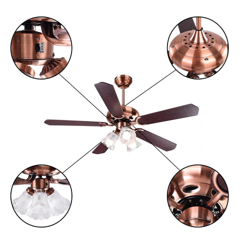 Image of 5-Blade Ceiling Fan with Light & Remote