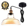 11" Pendant Glass Copper Hanging Lamp