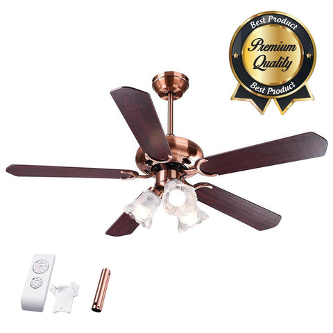 Image of 5-Blade Ceiling Fan with Light & Remote