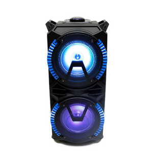 Portable Dual 8" Bluetooth Speaker with Flashing LED