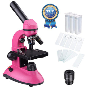 40x-1000x Lab Compound Microscope with Two Layer Mechanical Stage