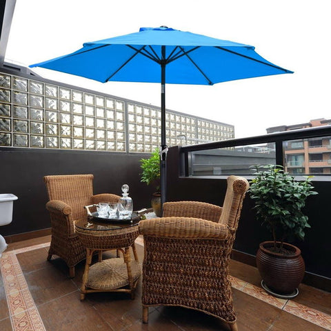 Image of 8' Outdoor Patio Umbrella Blue