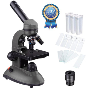 40x-1000x Lab Compound Microscope with Two Layer Mechanical Stage