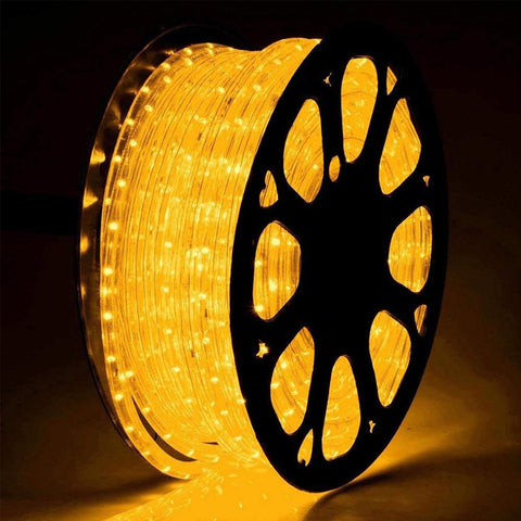 Image of DELight Holiday Lighting LED Rope Light Spool 50ft  -Saffron (orange)