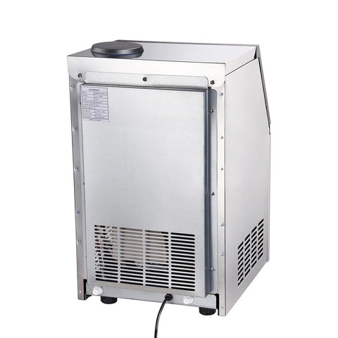Image of Portable 100lb Stainless Steel Ice Maker Machine Commercial 300w