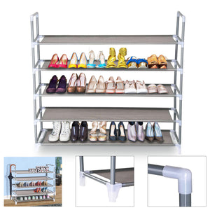 5-Tier Shoe Rack, Holds 20-25 Pairs of Shoes
