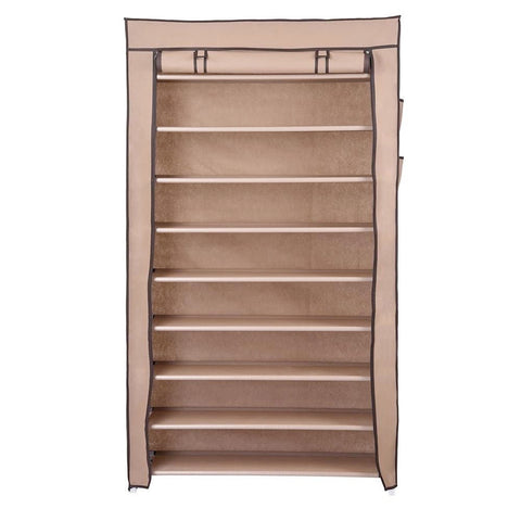 Image of 10 Tiers Shoe Rack with Dust proof Cover, Holds 45 Pairs of Shoes