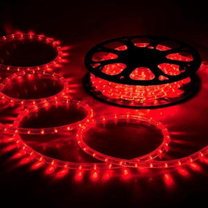 DELight Holiday Lighting LED Rope Light Spool 150ft – Red