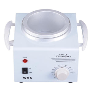 Deluxe Professional Single Hair Wax Warmer, Electric Wax Heater Machine (White 9"L x 7"W x 4¾"H (Single Pot)
