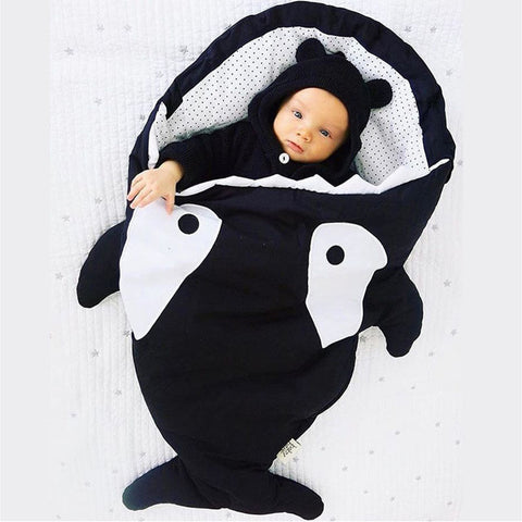 Image of Baby Shark Swaddle Sleeping Bag Infant Blanket Wrap Pram Bed
