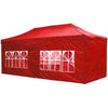 Koval Inc. 10x20 FT Pop Up Canopy Tent with 4 Walls - Red