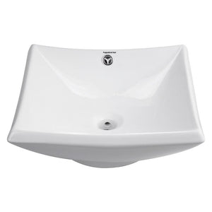 Sunken Vanity Sink with Drain - Square Bowl